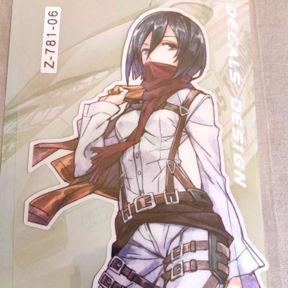 Mikasa Attack on Titan Cat Sticker Anime